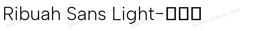Ribuah Sans Light字体转换